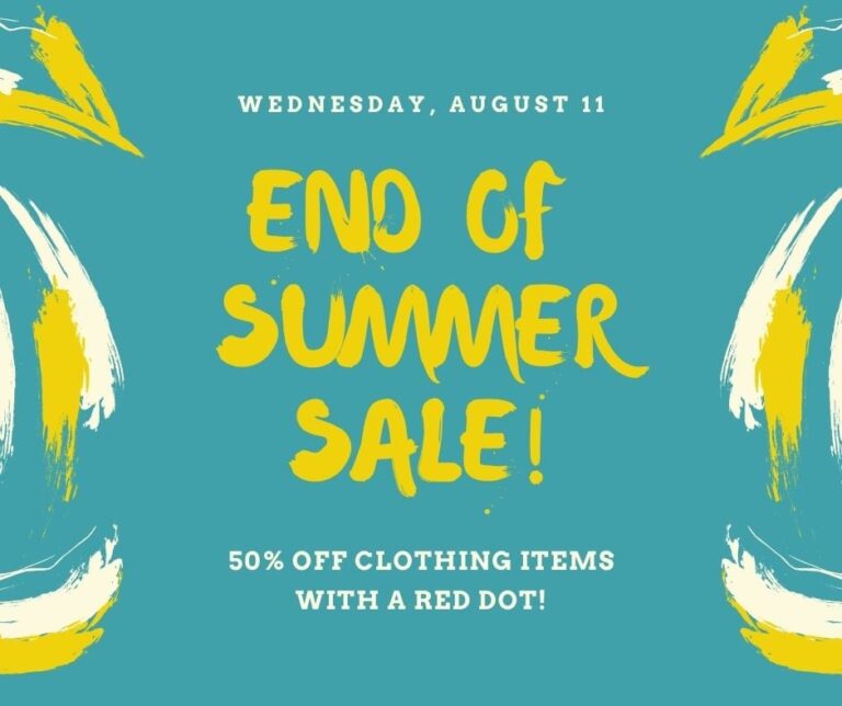 End of Summer Sale! 50 off Red Tags Sevier County Food Ministries